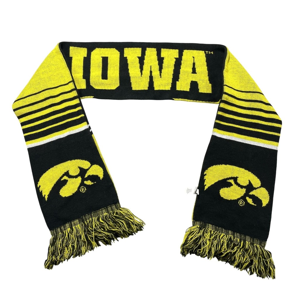 Iowa Hawkeyes Scarf Mens One Size Yellow NCAA Football Forever Collectibles